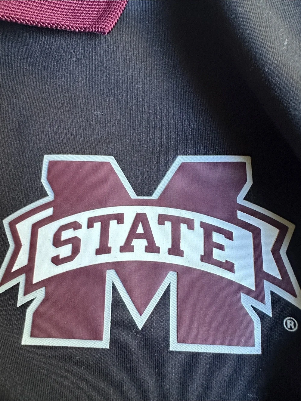 Adidas Mississippi State Bulldogs Climalite Polo Shirt Men’s Size L Black